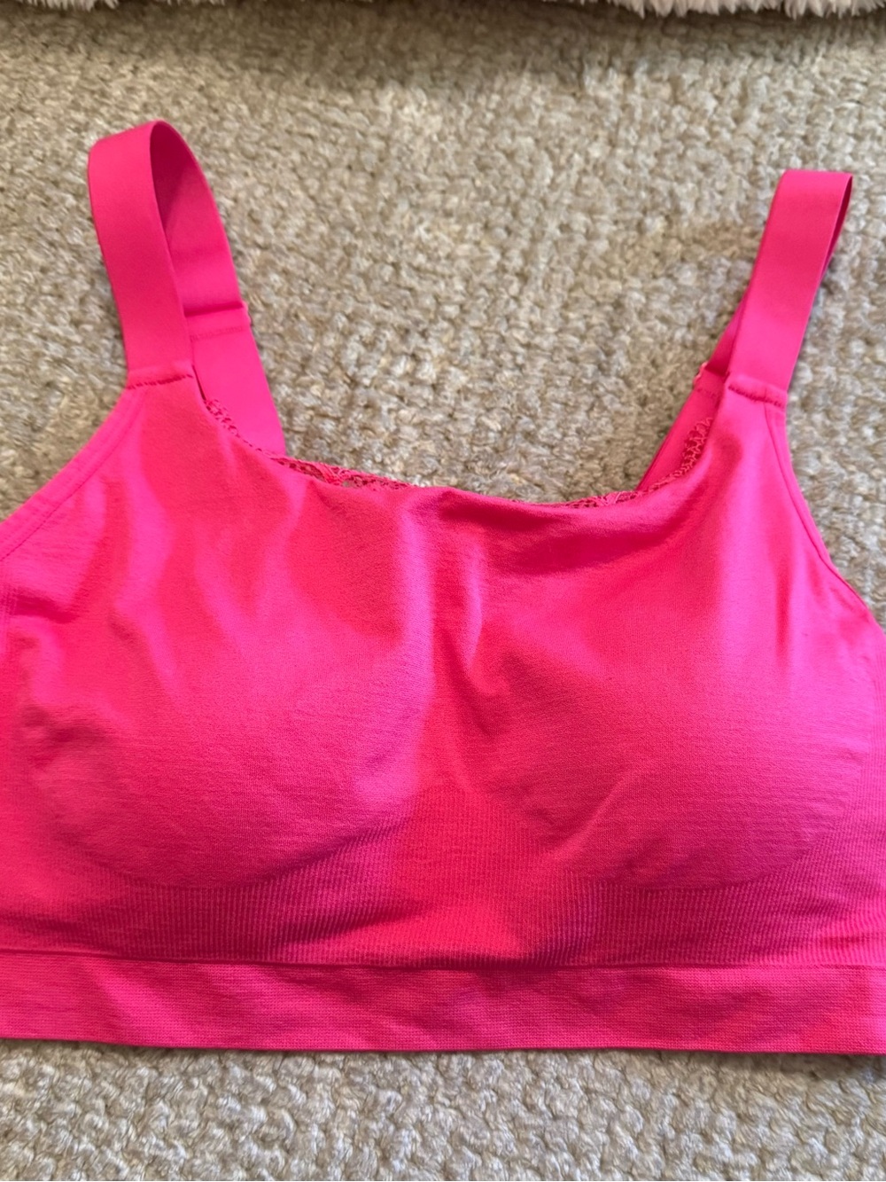 Women's Seamless Comfort Bralette - Pink, Lavender & Deep Plum Cacique 14/16 - Picture 3 of 6